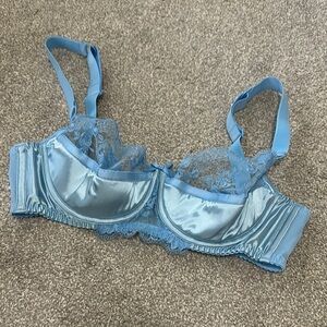 Powder Blue Lace Underwire Bra